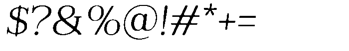 Reigans Soft Light Italic Font OTHER CHARS
