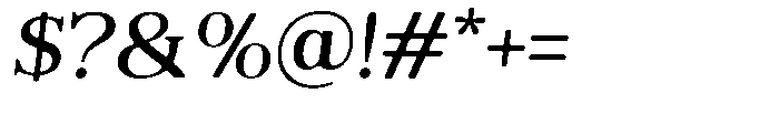 Reigans Soft Medium Italic Font OTHER CHARS