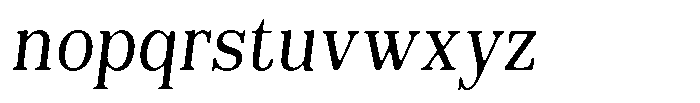 Reigans Soft Semi Condensed Italic Font LOWERCASE