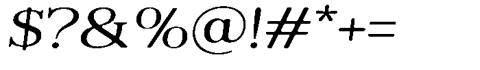 Reigans Soft Semi Expanded Italic Font OTHER CHARS