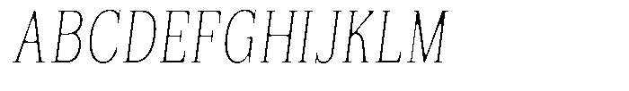 Reigans Soft Thin Condensed Italic Font UPPERCASE