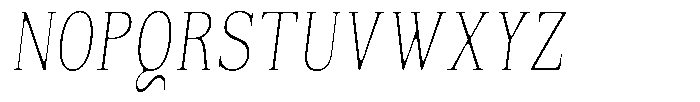 Reigans Soft Thin Condensed Italic Font UPPERCASE
