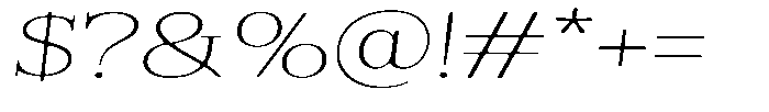 Reigans Soft Thin Expanded Italic Font OTHER CHARS