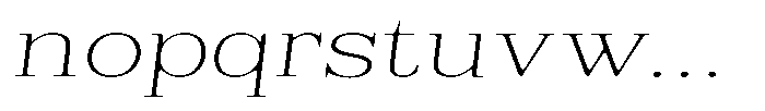 Reigans Soft Thin Expanded Italic Font LOWERCASE
