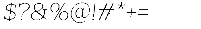 Reigans Soft Thin Italic Font OTHER CHARS
