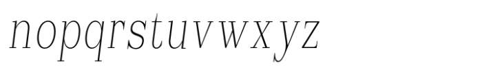 Reigans Thin Condensed Slant Font LOWERCASE