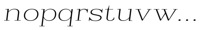 Reigans Thin Expanded Slant Font LOWERCASE