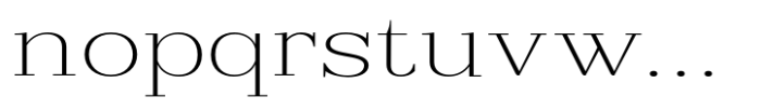 Reigans Thin Expanded Font LOWERCASE