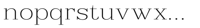 Reigans Thin Semi Expanded Font LOWERCASE