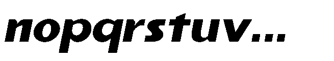 Reiner Neue Black Italic Font LOWERCASE