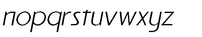Reiner Neue Italic Font LOWERCASE