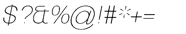 Reiner Neue Light Italic Font OTHER CHARS