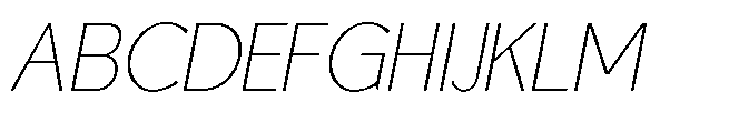 Reiner Neue Light Italic Font UPPERCASE