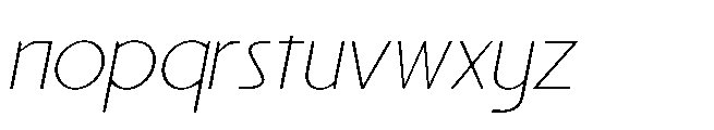 Reiner Neue Light Italic Font LOWERCASE