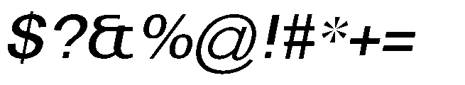 Reiner Neue Semi Bold Italic Font OTHER CHARS