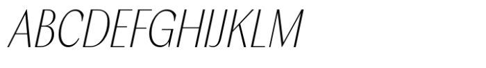 Relais Condensed Extra Light Italic Font UPPERCASE