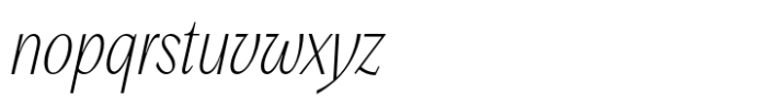 Relais Condensed Extra Light Italic Font LOWERCASE
