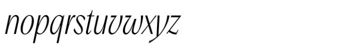 Relais Condensed Light Italic Font LOWERCASE