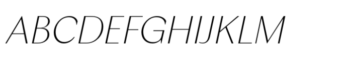 Relais Extralight Italic Font UPPERCASE