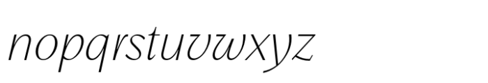 Relais Extralight Italic Font LOWERCASE