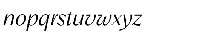 Relais Regular Italic Font LOWERCASE