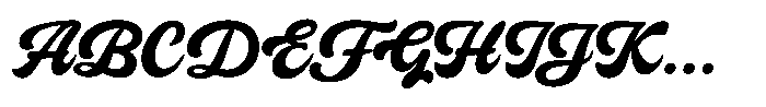 Relastic Script Regular Font UPPERCASE