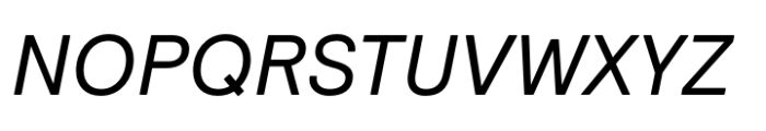 Relative Italic Font UPPERCASE