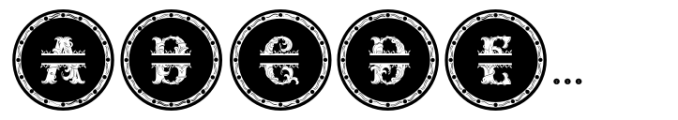 Relic Forest Island 3 Monogram circle black Simple Font UPPERCASE