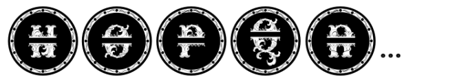 Relic Forest Island 3 Monogram circle black Simple Font LOWERCASE