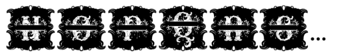 Relic Forest Island 3 Monogram frame tress Font UPPERCASE
