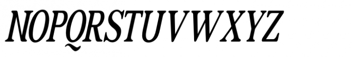 Relica Light Condensed Italic Font UPPERCASE