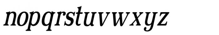 Relica Light Condensed Italic Font LOWERCASE