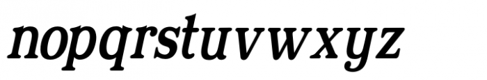 Relica Medium Condensed Italic Font LOWERCASE