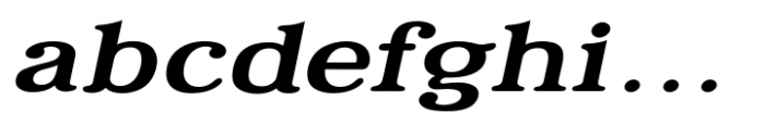 Relica Medium Extended Italic Font LOWERCASE