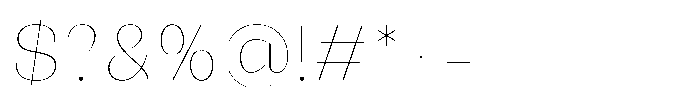 Relicta Thin Font OTHER CHARS