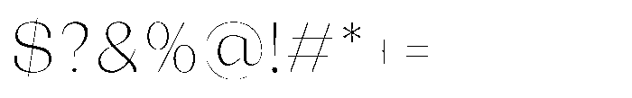 Relicta Ultralight Font OTHER CHARS