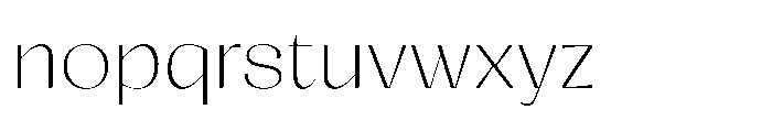 Relicta Ultralight Font LOWERCASE