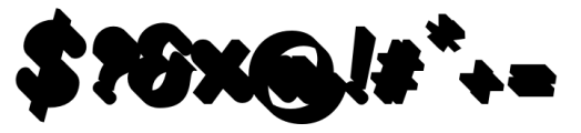 Relycha Extrude Font OTHER CHARS