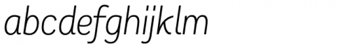 Remora Sans W1 Light Italic Font LOWERCASE