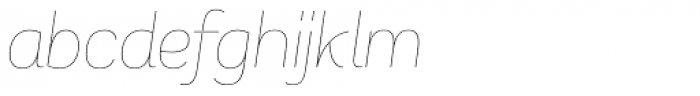 Remora Sans W2 Thin Italic Font LOWERCASE