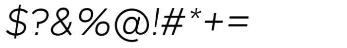 Remoto Light Italic Font OTHER CHARS