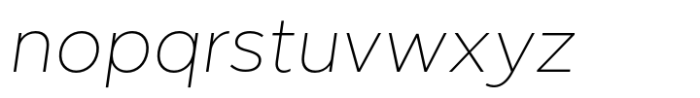 Remoto Thin Italic Font LOWERCASE