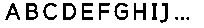 Ren Bold Monospaced Font UPPERCASE