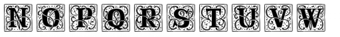 Renaissance Initial Dots White Font UPPERCASE