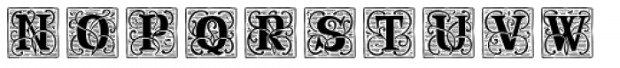Renaissance Initial Line White Font UPPERCASE