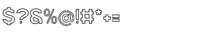 Renasfi Outline Regular Font OTHER CHARS