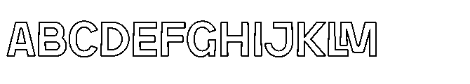 Renasfi Outline Regular Font UPPERCASE