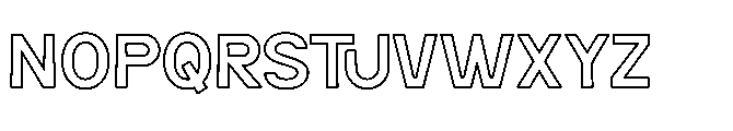 Renasfi Outline Regular Font UPPERCASE