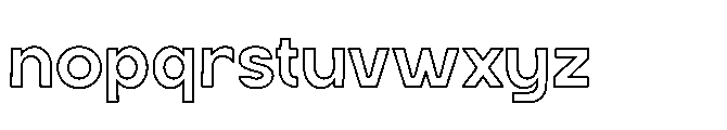 Renasfi Outline Regular Font LOWERCASE
