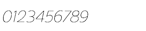 Renau Caps Thin Italic Font OTHER CHARS